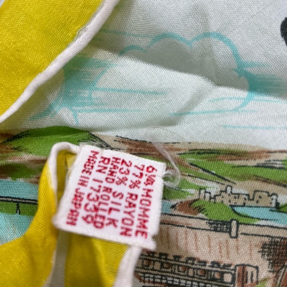 Vintage 1950s/60s Grand Coulee Dam Washington souvenir scarf. Japan 28x28 - Picture 5 of 7